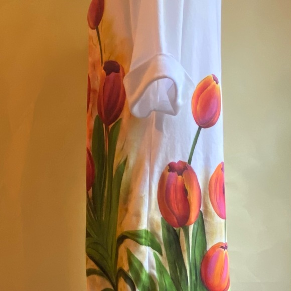 Tulips Hand Painted on a NEW Dress - Picture 6 of 13